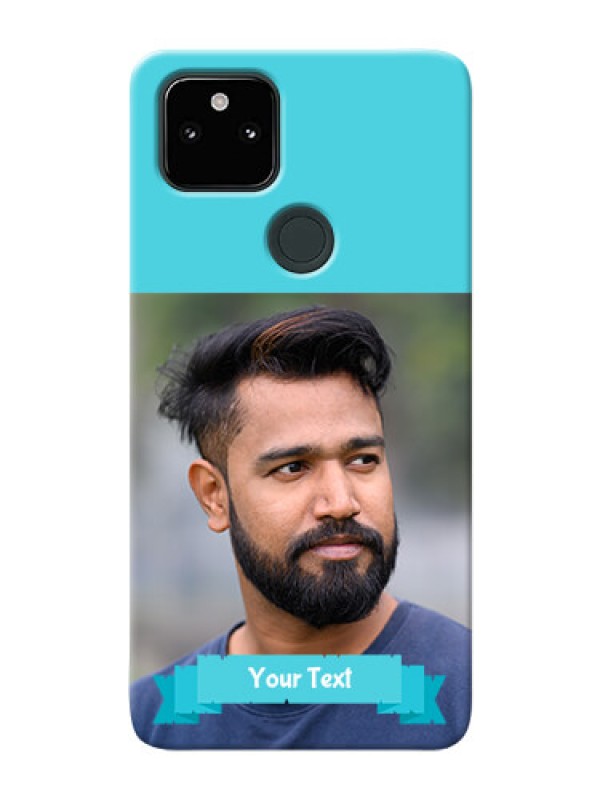 Custom Pixel 5A Personalized Mobile Covers: Simple Blue Color Design