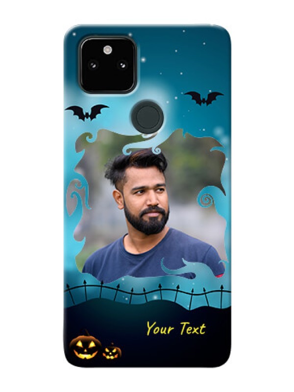 Custom Pixel 5A Personalised Phone Cases: Halloween frame design