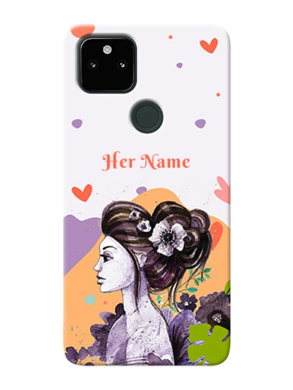 Custom Pixel 5A 5G Custom Mobile Case with Woman And Nature Design