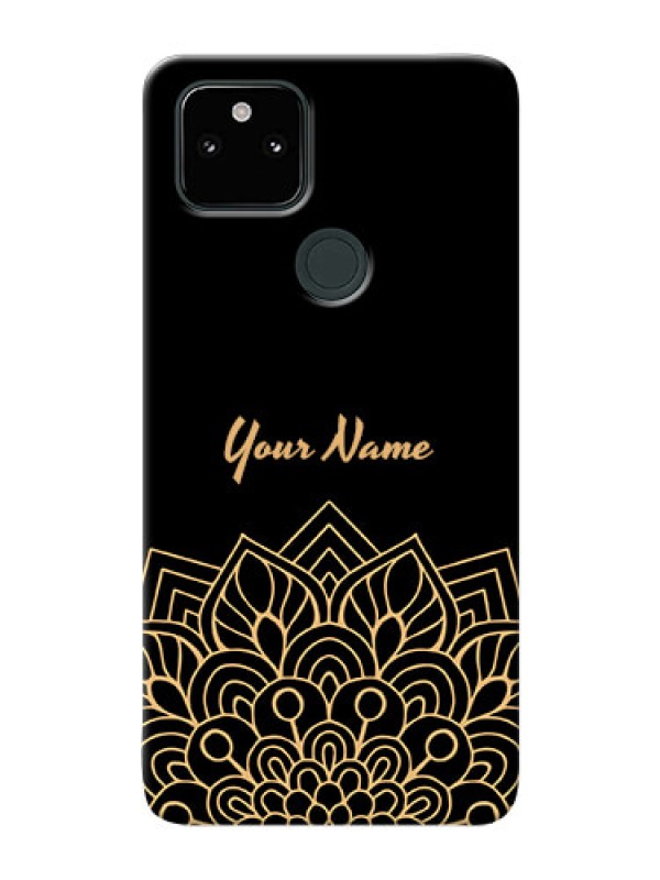 Custom Pixel 5A 5G Back Covers: Golden mandala Design