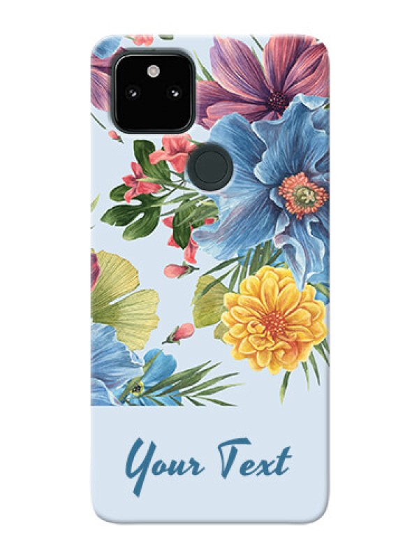 Custom Pixel 5A 5G Custom Phone Cases: Stunning Watercolored Flowers Painting Design