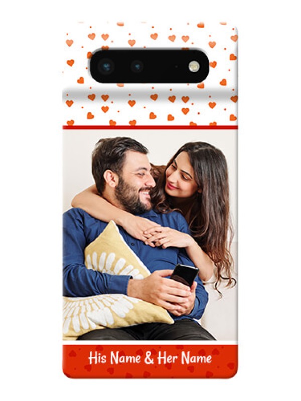 Custom Pixel 6 5G Phone Back Covers: Orange Love Symbol Design
