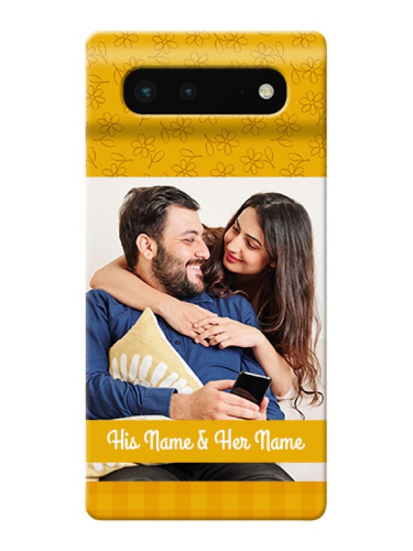 Custom Pixel 6 5G mobile phone covers: Yellow Floral Design