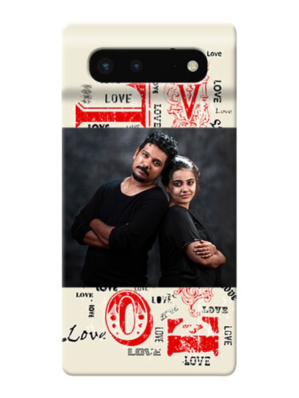 Custom Pixel 6 5G mobile cases online: Trendy Love Design Case