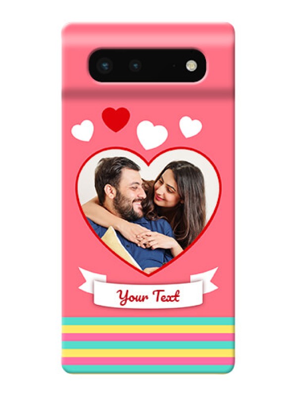 Custom Pixel 6 5G Personalised mobile covers: Love Doodle Design