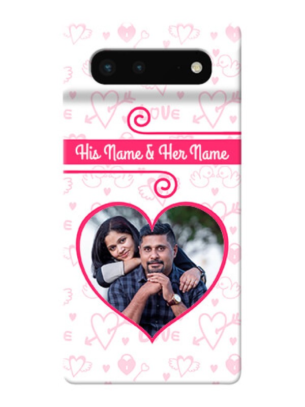 Custom Pixel 6 5G Personalized Phone Cases: Heart Shape Love Design