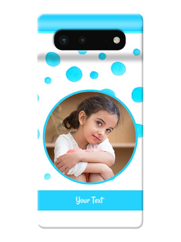 Custom Pixel 6 5G Custom Phone Covers: Blue Bubbles Pattern Design