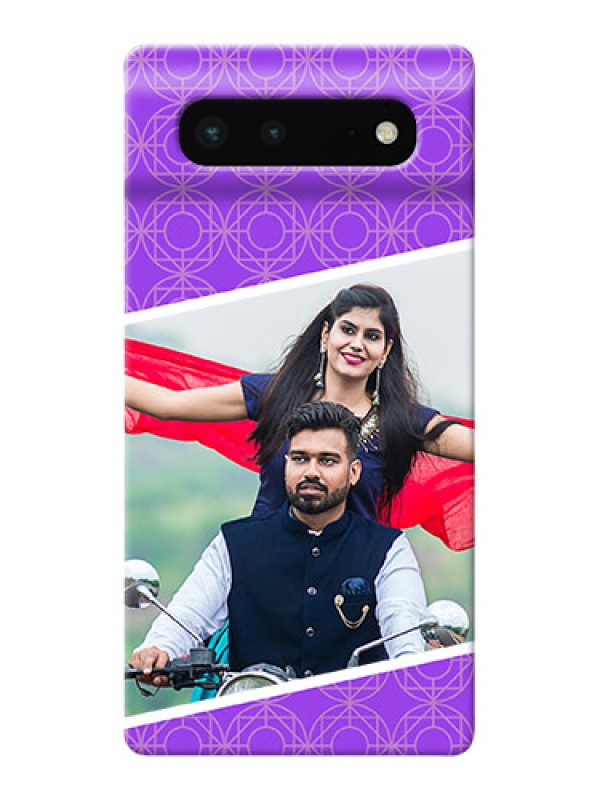 Custom Pixel 6 5G mobile back covers online: violet Pattern Design