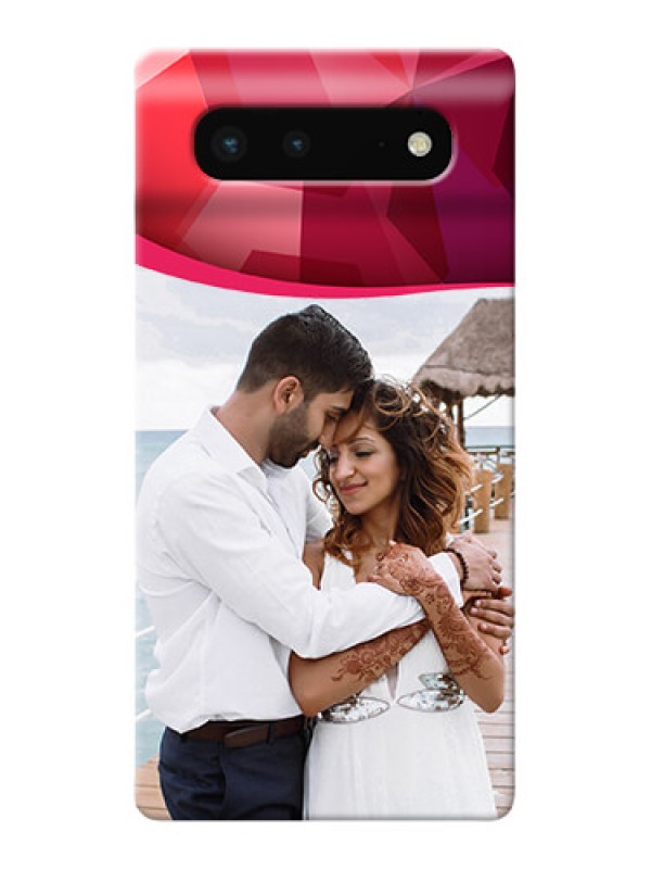 Custom Pixel 6 5G custom mobile back covers: Red Abstract Design