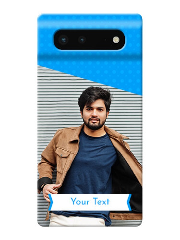 Custom Pixel 6 5G Personalized Mobile Covers: Simple Blue Color Dotted Design