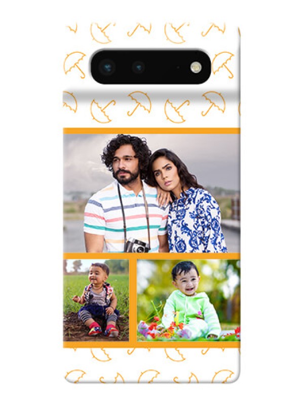 Custom Pixel 6 5G Personalised Phone Cases: Yellow Pattern Design
