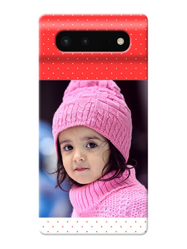 Custom Pixel 6 5G personalised phone covers: Red Pattern Design