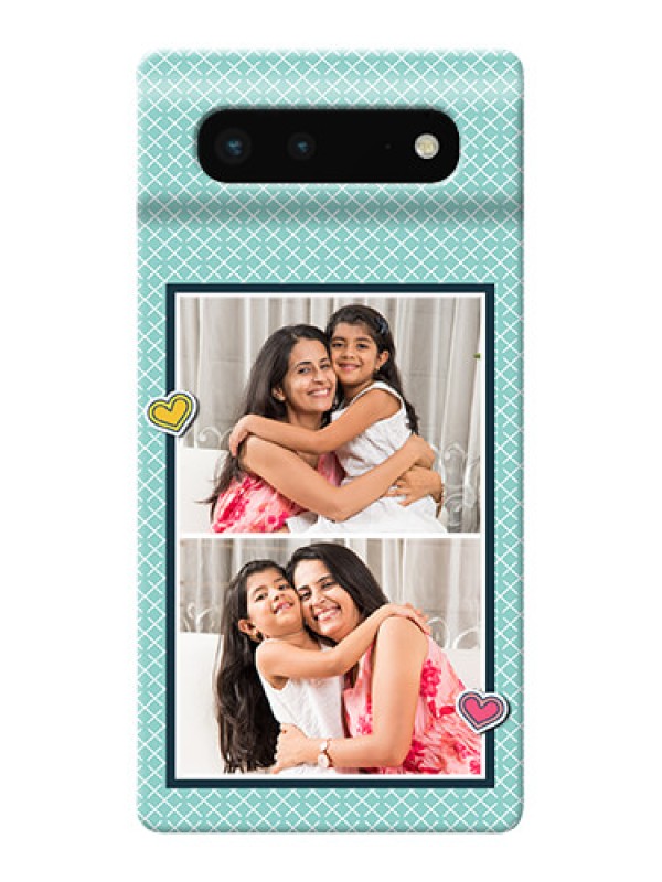 Custom Pixel 6 5G Custom Phone Cases: 2 Image Holder with Pattern Design