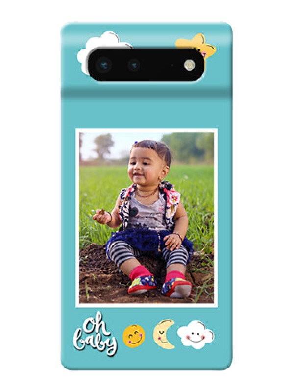 Custom Pixel 6 5G Personalised Phone Cases: Smiley Kids Stars Design
