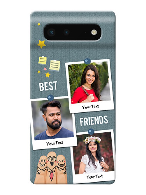 Custom Pixel 6 5G Mobile Cases: Sticky Frames and Friendship Design