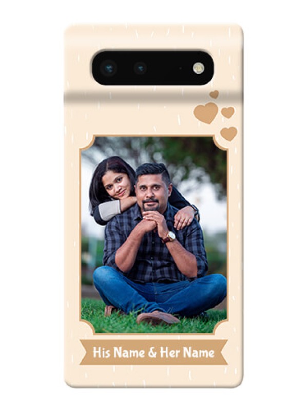 Custom Pixel 6 5G mobile phone cases with confetti love design 