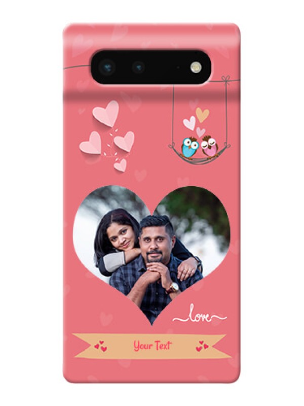 Custom Pixel 6 5G custom phone covers: Peach Color Love Design 