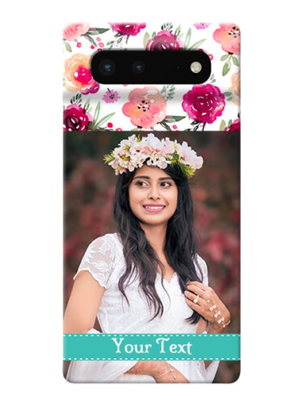 Custom Pixel 6 5G Personalized Mobile Cases: Watercolor Floral Design