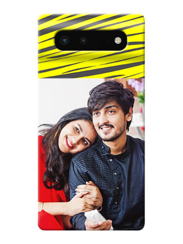 Custom Pixel 6 5G Personalised mobile covers: Yellow Abstract Design