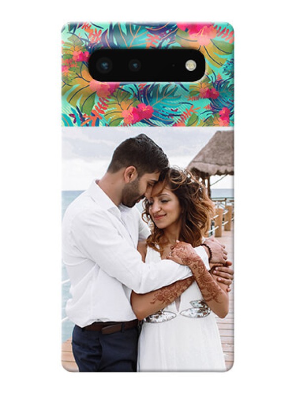 Custom Pixel 6 5G Personalized Phone Cases: Watercolor Floral Design