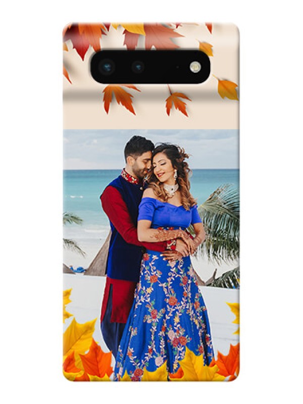 Custom Pixel 6 5G Mobile Phone Cases: Autumn Maple Leaves Design
