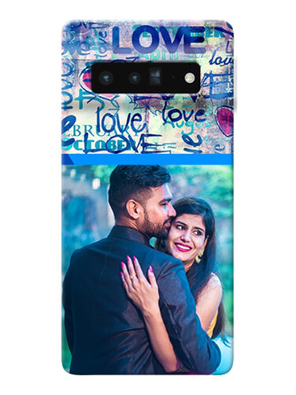 Custom Pixel 6 Pro 5G Mobile Covers Online: Colorful Love Design