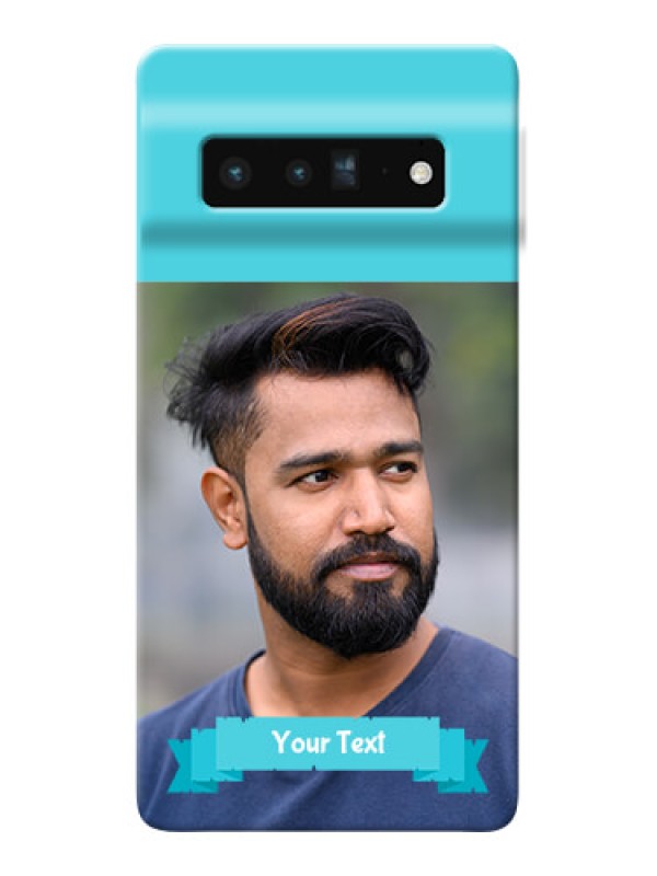 Custom Pixel 6 Pro 5G Personalized Mobile Covers: Simple Blue Color Design