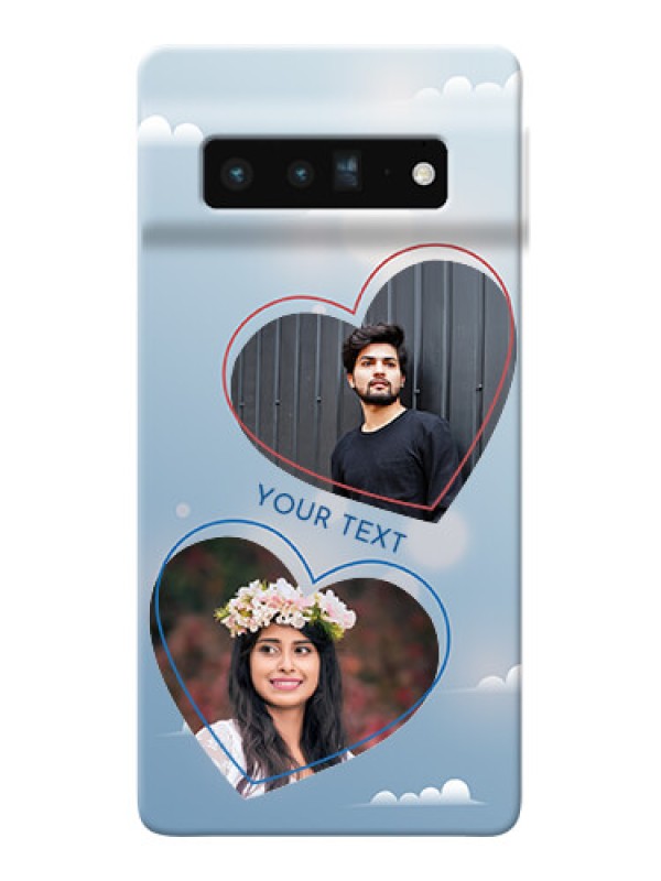 Custom Pixel 6 Pro 5G Phone Cases: Blue Color Couple Design 