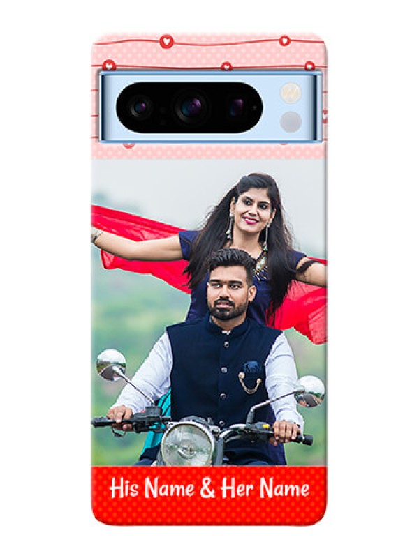 Custom Google Pixel 8 5G Custom Phone Cases: Red Pattern Case Design