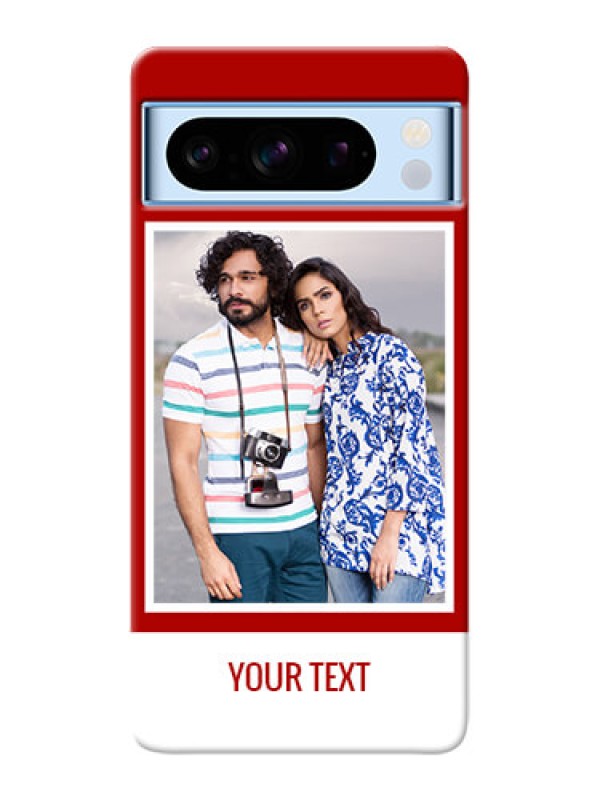 Custom Google Pixel 8 5G mobile phone covers: Simple Red Color Design