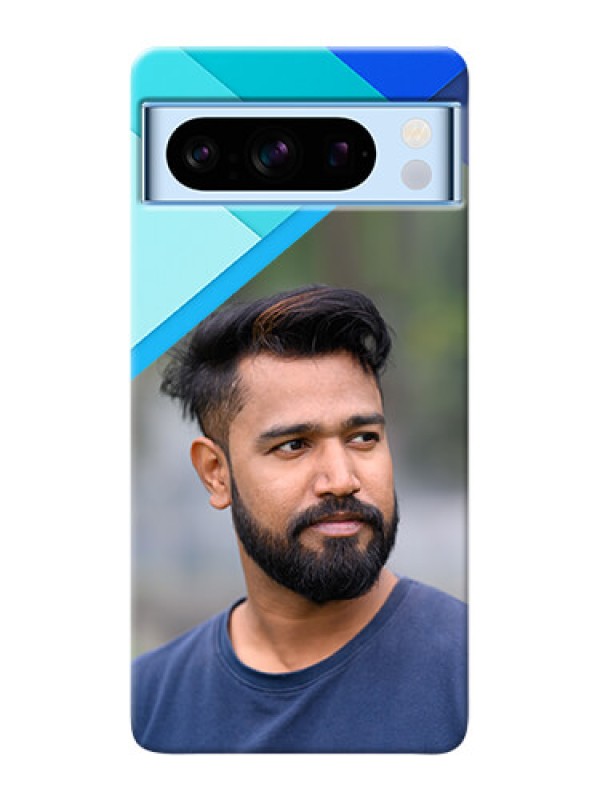 Custom Google Pixel 8 5G Phone Cases Online: Blue Abstract Cover Design