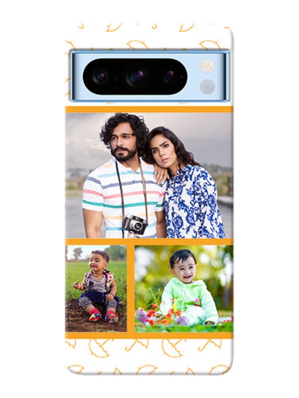 Custom Google Pixel 8 5G Personalised Phone Cases: Yellow Pattern Design