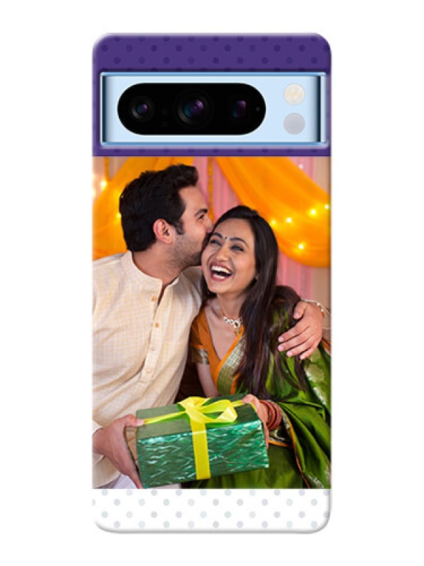 Custom Google Pixel 8 5G mobile phone cases: Violet Pattern Design