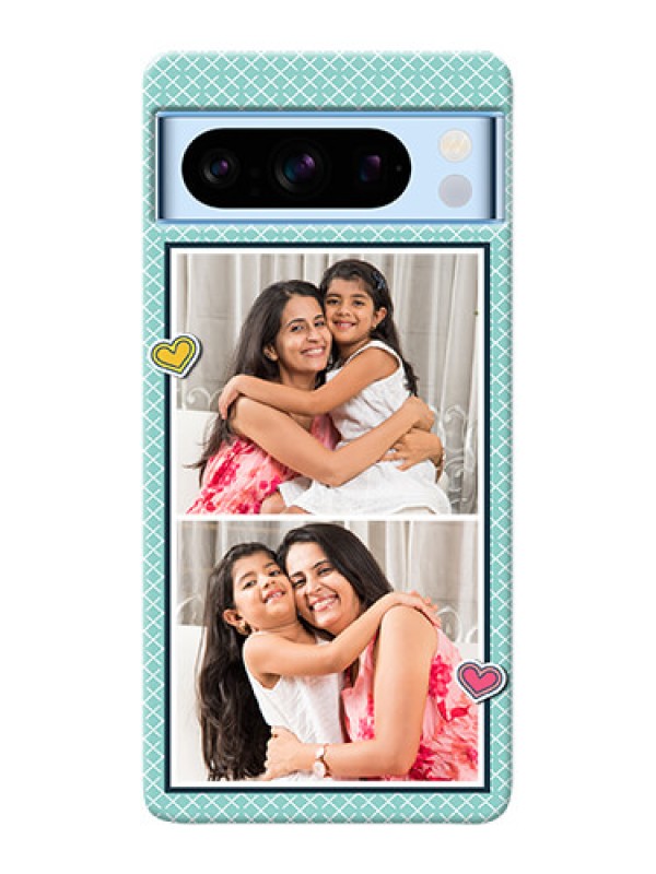 Custom Google Pixel 8 5G Custom Phone Cases: 2 Image Holder with Pattern Design