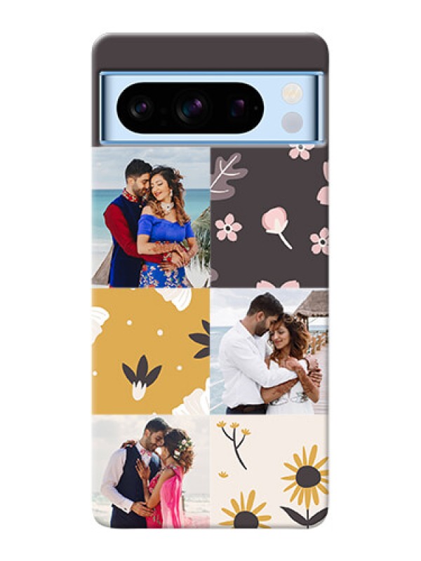 Custom Google Pixel 8 5G phone cases online: 3 Images with Floral Design