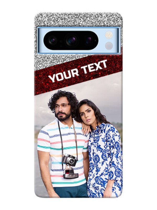 Custom Google Pixel 8 5G Mobile Cases: Image Holder with Glitter Strip Design