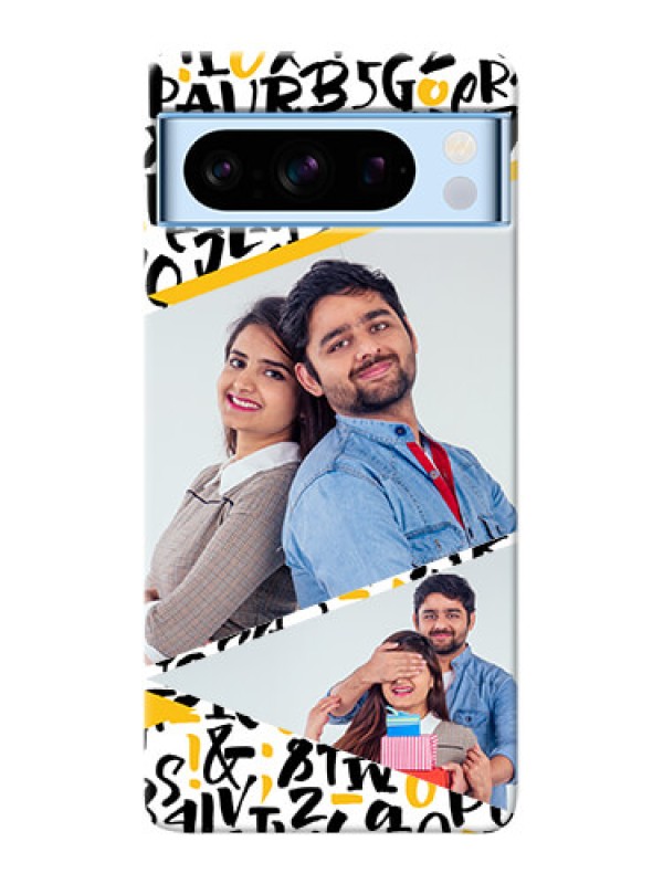 Custom Google Pixel 8 5G Phone Back Covers: Letters Pattern Design