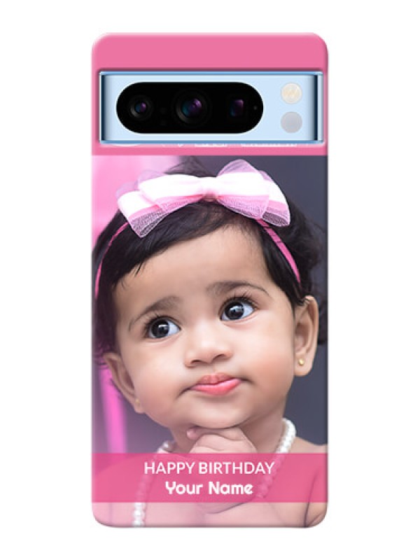 Custom Google Pixel 8 5G Custom Mobile Cover with Birthday Line Art Design
