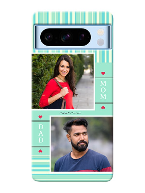 Custom Google Pixel 8 5G custom mobile phone covers: Mom & Dad Pic Design