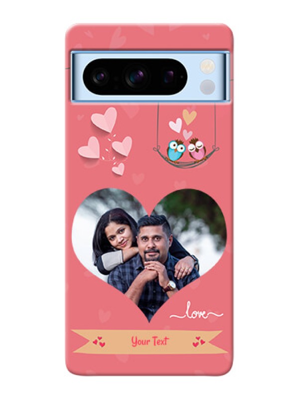 Custom Google Pixel 8 5G custom phone covers: Peach Color Love Design