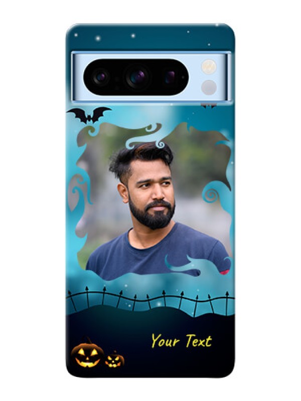 Custom Google Pixel 8 5G Personalised Phone Cases: Halloween frame design