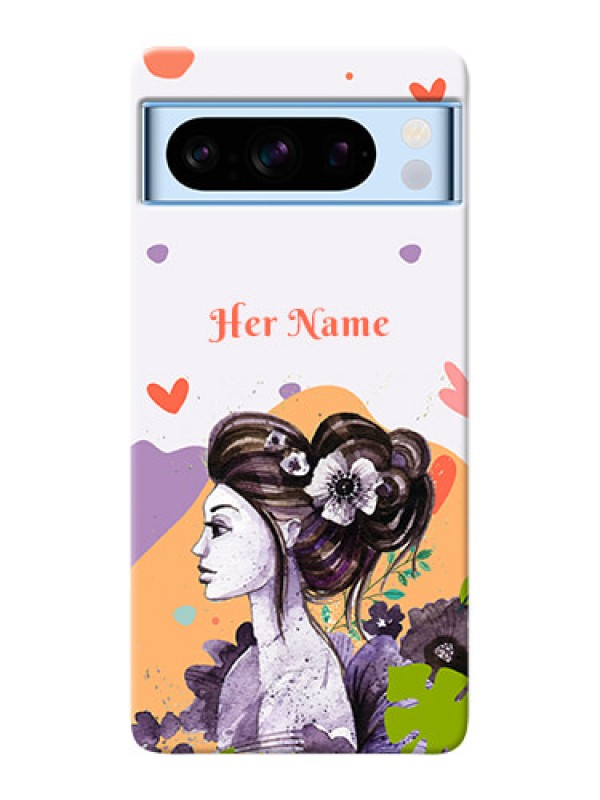 Custom Google Pixel 8 5G Personalized Phone Case with Woman And Nature Design