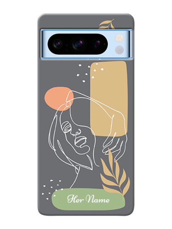 Custom Google Pixel 8 5G Custom Phone Case with Gazing Woman line art Design