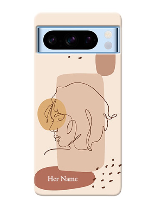 Custom Google Pixel 8 5G Photo Printing on Case with Calm Woman line art Design