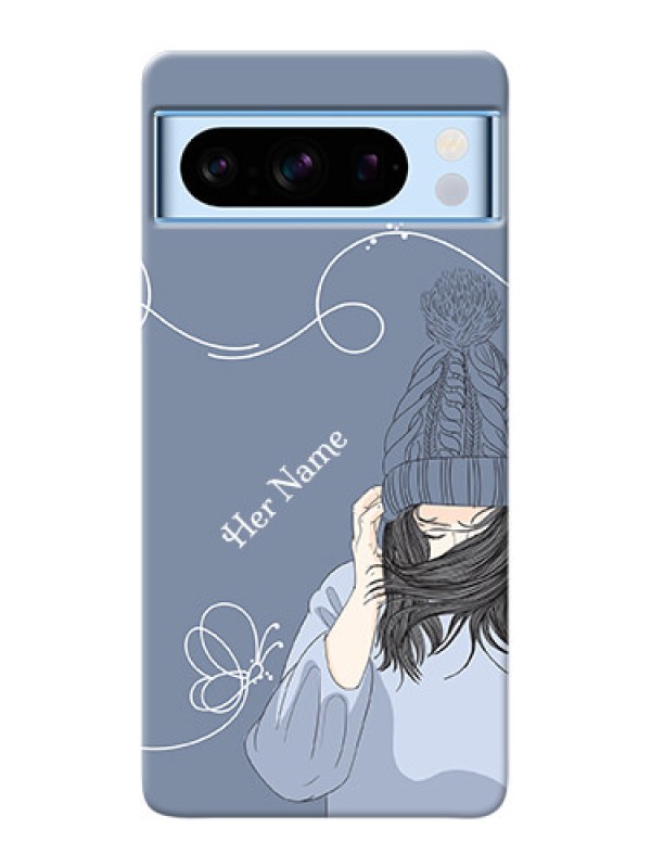 Custom Google Pixel 8 5G Custom Mobile Case with Girl in winter outfit Design