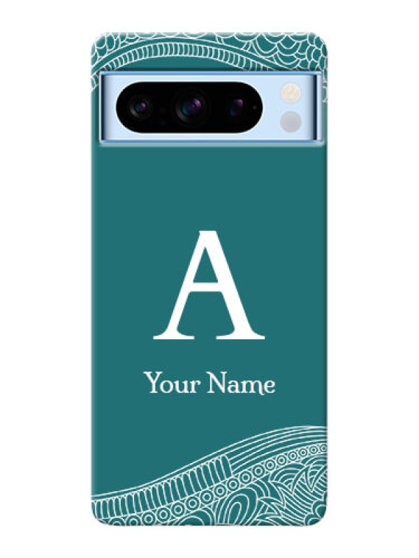 Custom Google Pixel 8 5G Personalized Phone Case with line art pattern with custom name Design