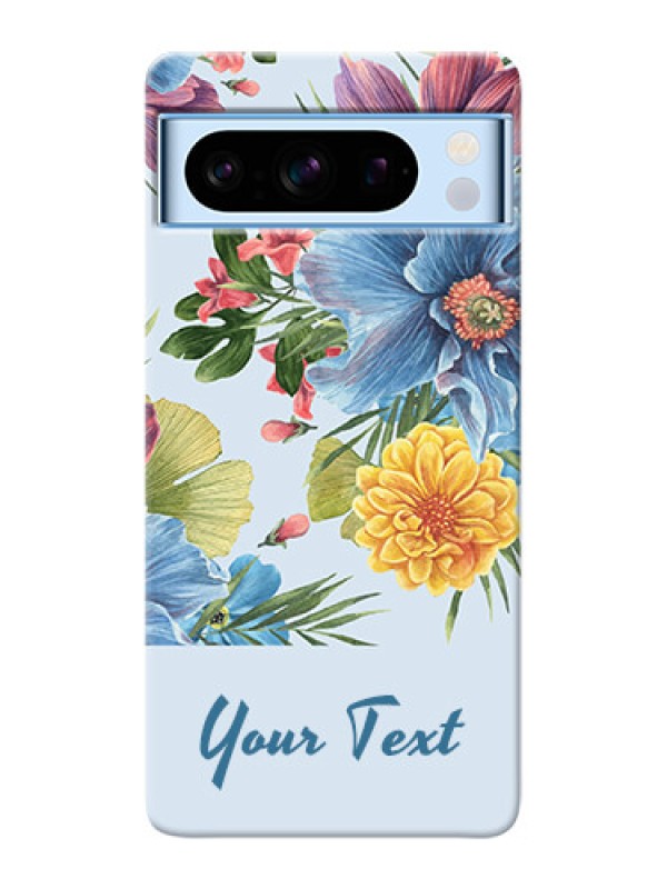 Custom Google Pixel 8 5G Custom Mobile Case with Stunning Watercolored Flowers Painting Design