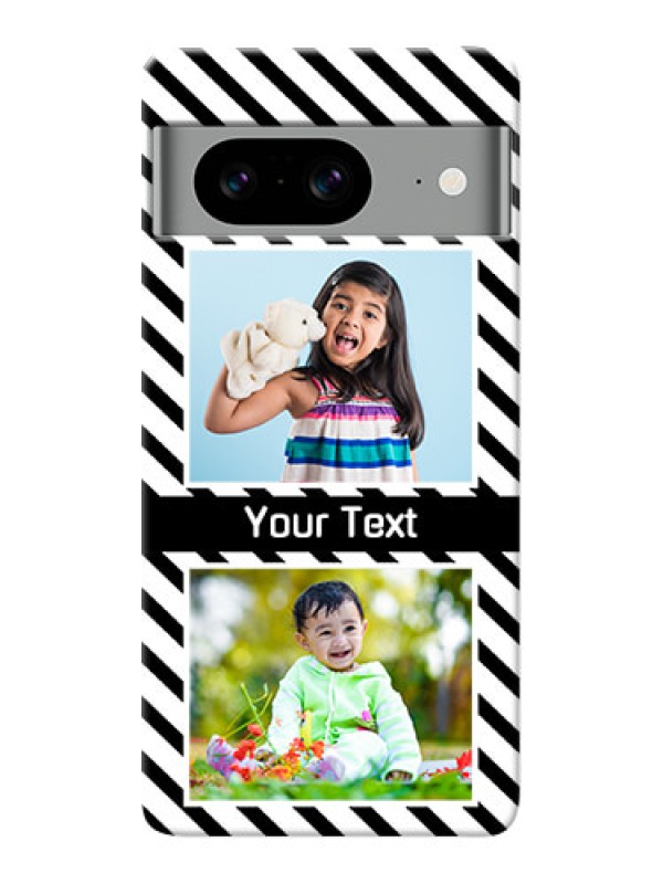 Custom Google Pixel 8 Pro 5G Back Covers: Black And White Stripes Design