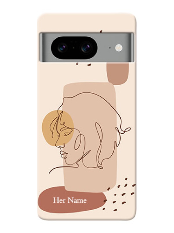 Custom Google Pixel 8 Pro 5G Photo Printing on Case with Calm Woman line art Design