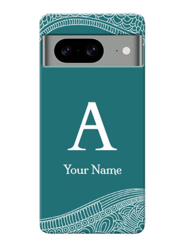 Custom Google Pixel 8 Pro 5G Personalized Phone Case with line art pattern with custom name Design